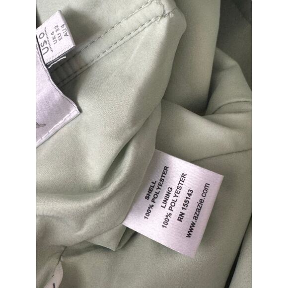 NWT Azazie Atelier Kamille Maxi Dress Mint Multi Floral Size 0 - Picture 3 of 10